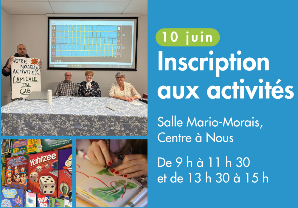Inscription aux activités